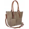 Torebka Damska Shopper Pojemna A4 modna duża torba teczka lekka 0702 Beżowa