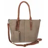 Torebka Damska Shopper Pojemna A4 modna duża torba teczka lekka 0702 Beżowa