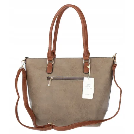 Torebka Damska Shopper Pojemna A4 modna duża torba teczka lekka 0702 Beżowa