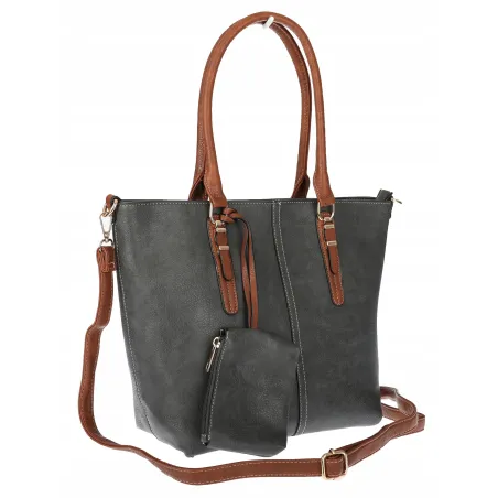 Torebka Damska Shopper Pojemna A4 modna duża torba teczka lekka 0702 Szara