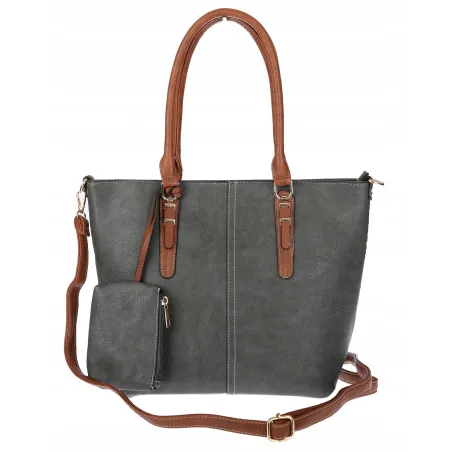 Torebka Damska Shopper Pojemna A4 modna duża torba teczka lekka 0702 Szara