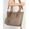 Torebka Damska Shopper Pojemna A4 modna duża torba teczka lekka 0702 Beżowa