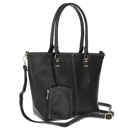 Torebka Damska Shopper Pojemna A4 modna duża torba teczka lekka 0702 Czarna
