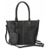 Torebka Damska Shopper Pojemna A4 modna duża torba teczka lekka 0702 Czarna