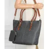 Torebka Damska Shopper Pojemna A4 modna duża torba teczka lekka 0702 Szara