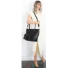 Torebka Damska Shopper Pojemna A4 modna duża torba teczka lekka 0702 Czarna
