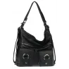 Torebka Damska Shopper Plecak Miejska 2w1 Worek Torba na Ramię 88020 Czarna