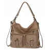Torebka Damska Shopper Listonoszka Plecak 2w1 Worek na Ramię 88020 Beżowa