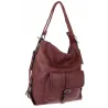 Torebka Damska Shopper Listonoszka Plecak 2w1 Torba na Ramię 7136 Bordowa