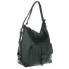 Torebka Damska Shopper Listonoszka Plecak 2w1 Worek na Ramię 7136 Zielona