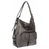 Torebka Damska Shopper Listonoszka Plecak 2w1 Worek na Ramię 7136 Szara