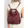 Torebka Damska Shopper Listonoszka Plecak 2w1 Torba na Ramię 7136 Bordowa