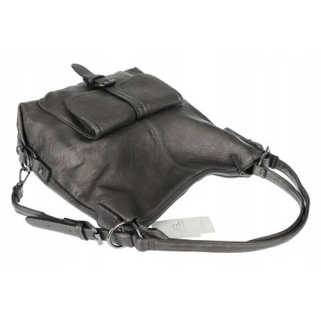 Torebka Damska Shopper Listonoszka Plecak 2w1 Worek na Ramię 7136 Szara