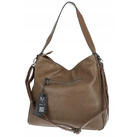 Torebka damska shopper A4 elegancka do pracy włoska marka MC428 Czekoladowa