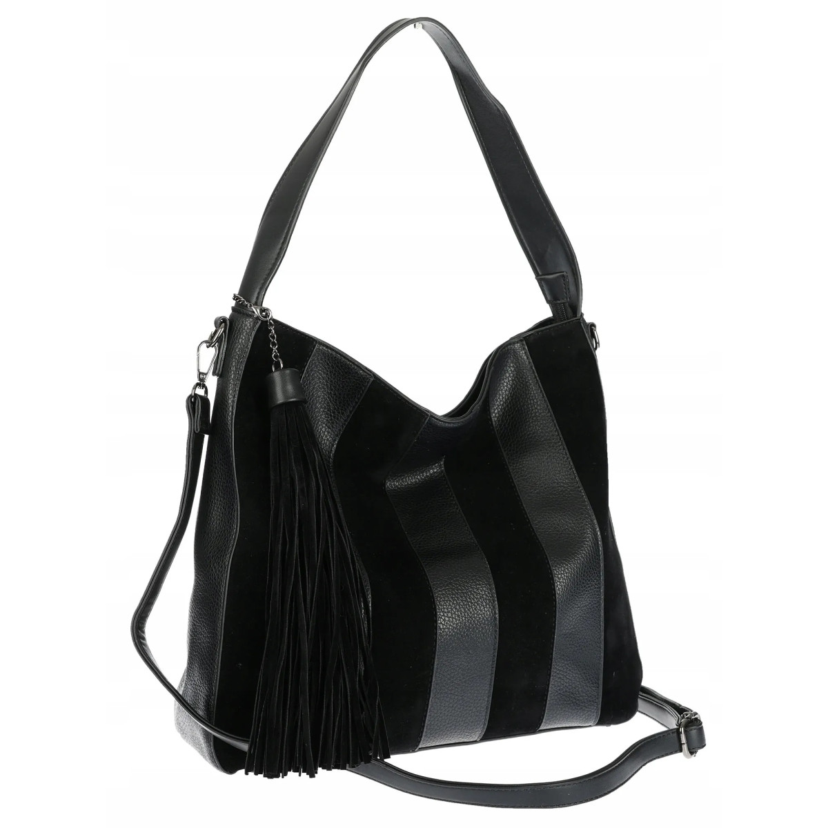 Torebka damska shopper A4 elegancka do pracy włoska marka MC428 Czarna