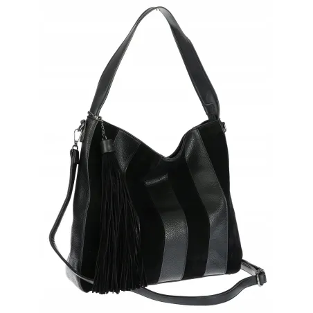 Torebka damska shopper A4 elegancka do pracy włoska marka MC428 Czarna