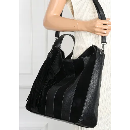 Torebka damska shopper A4 elegancka do pracy włoska marka MC428 Czarna