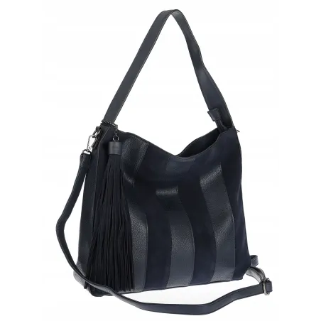 Torebka damska shopper A4 elegancka do pracy włoska marka MC428 Granatowa