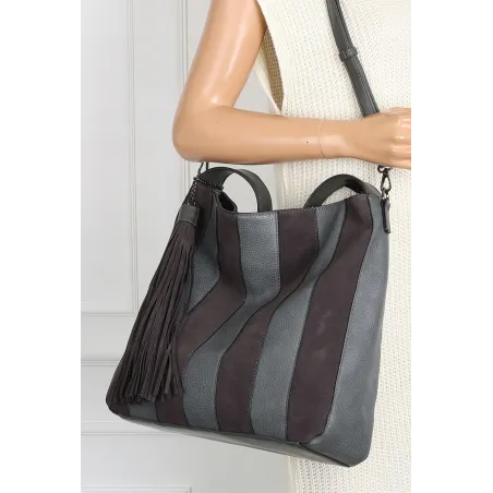 Torebka damska shopper A4 elegancka do pracy włoska marka MC428 Szara