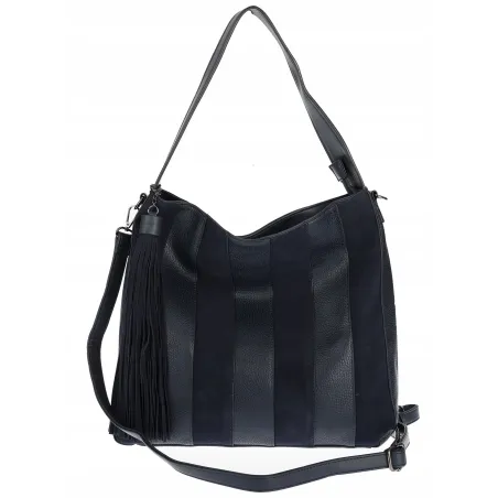 Torebka damska shopper A4 elegancka do pracy włoska marka MC428 Granatowa