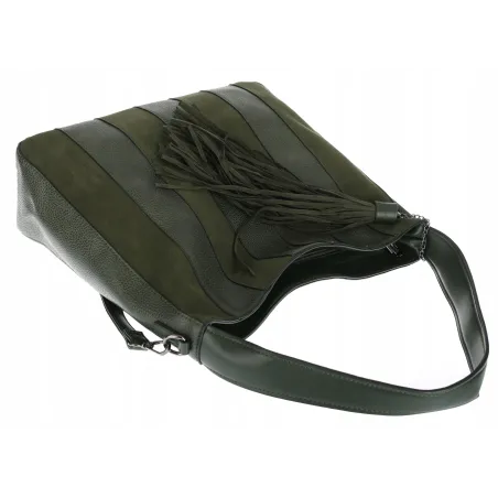 Torebka damska shopper A4 elegancka do pracy włoska marka MC428 Zielona