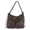 Torebka Damska Shopper Listonoszka Plecak 2w1 na Ramię 88021 Czekoladowa