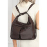 Torebka Damska Shopper Listonoszka Plecak 2w1 na Ramię 88021 Czekoladowa