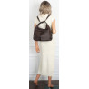 Torebka Damska Shopper Listonoszka Plecak 2w1 na Ramię 88021 Czekoladowa