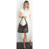Torebka Damska Shopper Listonoszka Plecak 2w1 na Ramię 88021 Czekoladowa