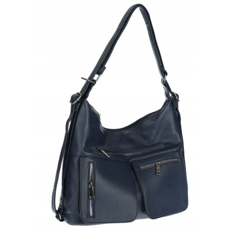 Torebka Damska Shopper Listonoszka Plecak 2w1 na Ramię 88021 Granatowa