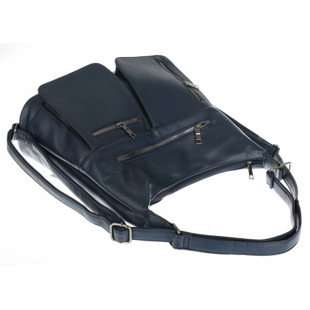 Torebka Damska Shopper Listonoszka Plecak 2w1 na Ramię 88021 Granatowa