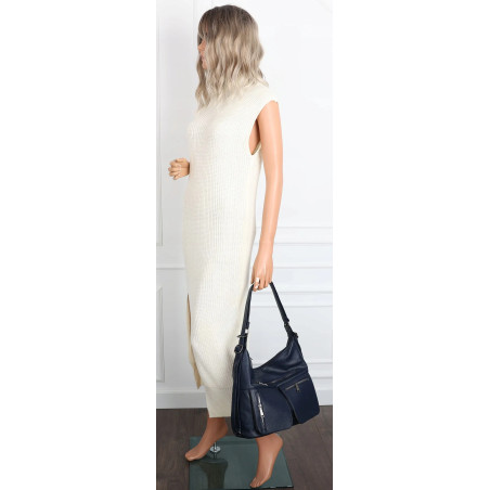 Torebka Damska Shopper Listonoszka Plecak 2w1 na Ramię 88021 Granatowa