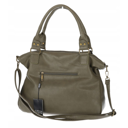 Torebka Damska Shopper Listonoszka na Ramię włoska marka CC80297 Zielona