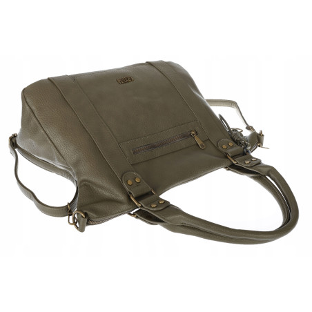 Torebka Damska Shopper Listonoszka na Ramię włoska marka CC80297 Zielona