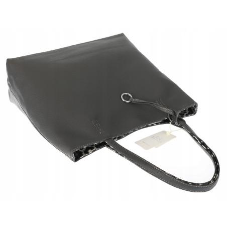 Torebka Damska dwustronna Shopperka 2w1 listonoszka modna WHTS932 Szara