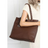 Torebka Damska dwustronna Shopper 2w1 listonoszka modna WHTS932 Czekoladowa