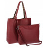 Torebka Damska dwustronna Shopper 2w1 A4 listonoszka modna WHTS932 Bordowa