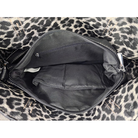 Torebka Damska dwustronna Shopperka 2w1 listonoszka modna WHTS932 Szara