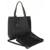 Torebka Damska dwustronna Shopperka 2w1 A4 listonoszka modna WHTS932 Czarna