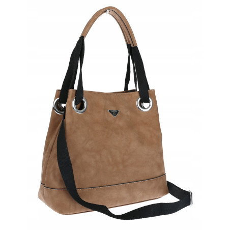 Torebka Damska Worek Listonoszka Pojemna Torba na Ramię YD8904 D.Brown