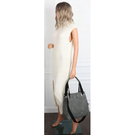 Torebka Damska Worek Listonoszka Pojemna Torba na Ramię YD8904 Grey