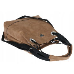Torebka Damska Worek Listonoszka Pojemna Torba na Ramię YD8904 D.Brown
