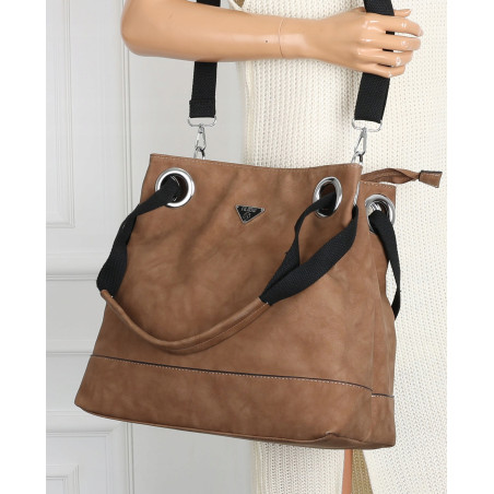 Torebka Damska Worek Listonoszka Pojemna Torba na Ramię YD8904 Czekoladowa