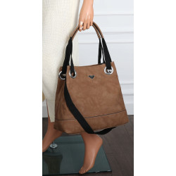 Torebka Damska Worek Listonoszka Pojemna Torba na Ramię YD8904 D.Brown