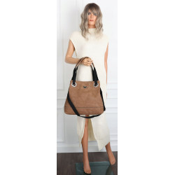 Torebka Damska Worek Listonoszka Pojemna Torba na Ramię YD8904 D.Brown