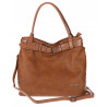 Torebka Damska Shopper worek modna duża torba A4 na Ramię 6866 Brązowa