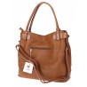 Torebka Damska Shopper worek modna duża torba A4 na Ramię 6866 Brązowa