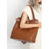 Torebka Damska Shopper worek modna duża torba A4 na Ramię 6866 Brązowa