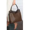 Torebka Damska Shopper worek modna duża torba A4 na Ramię 6866 Czekoladowa