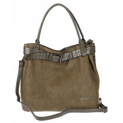 Torebka Damska Shopper worek modna duża torba A4 na Ramię 6866 Zielona